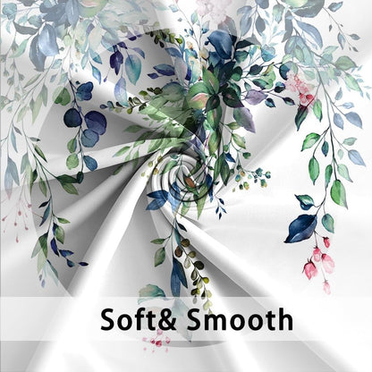 Blue and Green Eucalyptus Shower Window Curtain 40x36 Inch