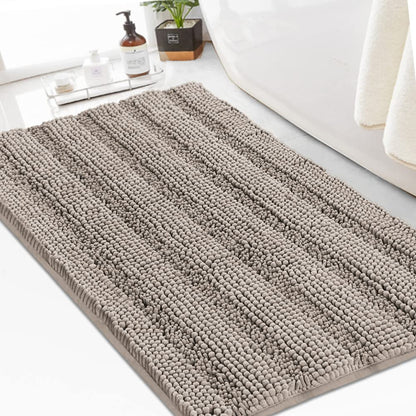 Turquoize Bathroom Runner Rug 17"x47", Soft Absorbent Chenille Bath Rug