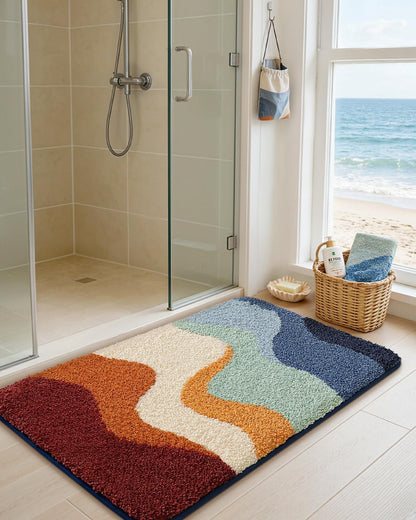 DEXI Colorful Bath Mats 36x24, Non Slip Washable Bathroom Rug
