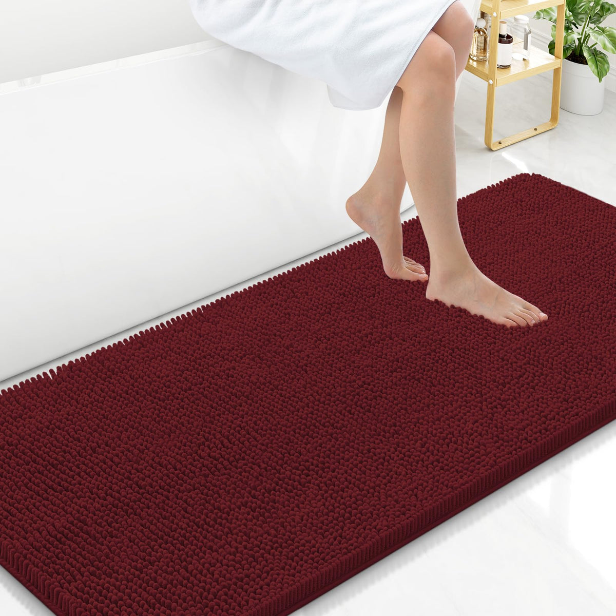 Arotive Bathroom Rugs 24x16, Soft Absorbent Shaggy Chenille Bath Rugs