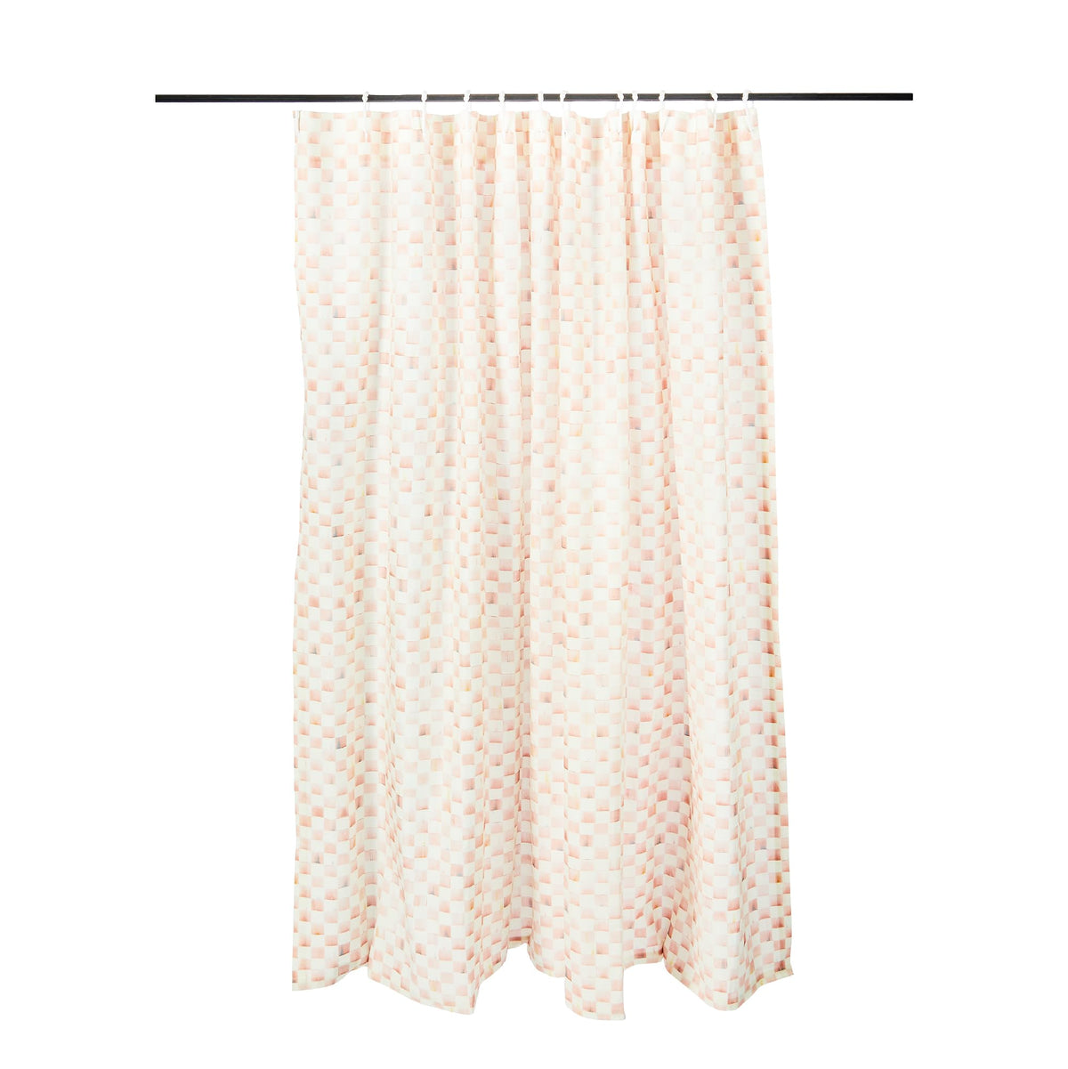 MACKENZIE-CHILDS Shower Curtain, Washable Fabric Shower Curtain for Bathroom Decor, 72" x 72", Purple-and-White Violet Check