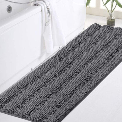 Turquoize Bathroom Runner Rug 17"x47", Soft Absorbent Chenille Bath Rug