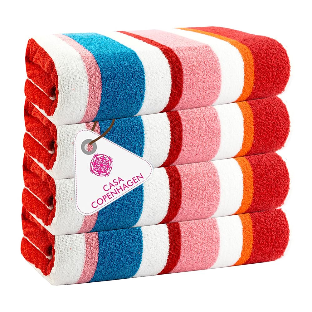 CASA COPENHAGEN Solitaire 6 Pieces Towel Set- Midnight Black, 600 GSM 2 Bath Towel 2 Hand Towel 2 Washcloth, Designed in Denmark Made of Soft Egyptian Cotton for Bathroom, Kitchen & Shower