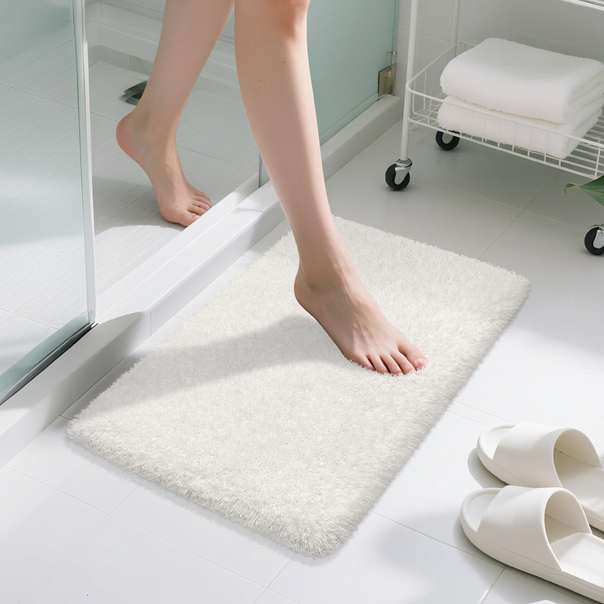 Pink Bathroom Rugs Non Slip 30"x20",Absorbent Bath Mat Quick Dry