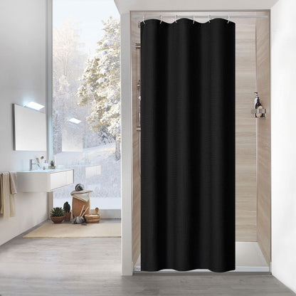 Sage Green Luxury Heavyweight Textured Fabric Shower Curtain Hotel,72x72