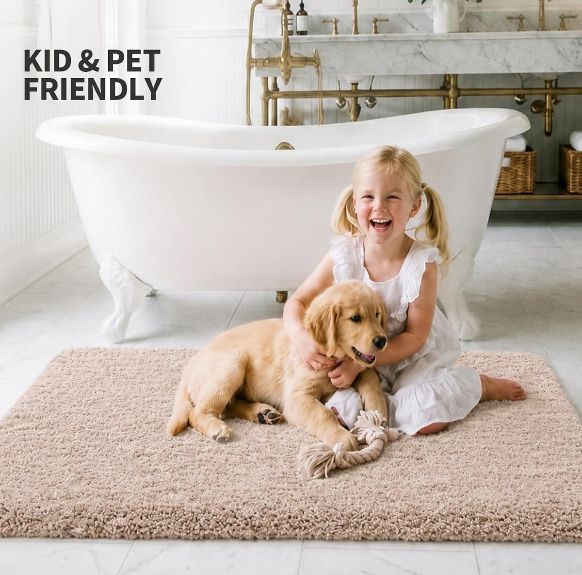 ILANGO Bathroom Rugs 32" × 20", Extra Soft Absorbent Microfiber Bath Rugs