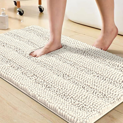 Turquoize Bathroom Runner Rug 17"x47", Soft Absorbent Chenille Bath Rug