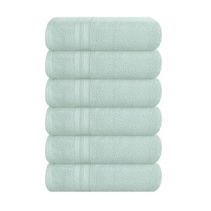 BOUTIQUO Navy Blue Towel Set - 8 Piece Bathroom Towel Set - 100% Ring Spun Cotton, 2 Bath Towel 27x54, 2 Hand Towel 16x28, 4 Washcloth 13x13 - Ultra Soft Highly Absorbent