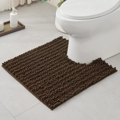 ILANGO Bathroom Rugs Light Grey 44x24, Soft Absorbent Chenille Bath Rugs