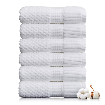 NY Loft 100% Cotton 4-Pack Bath Towel Set | White | Oeko-TEX | Quick-Dry