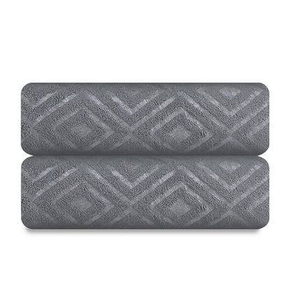 Smuge 18-Piece Bath Towel Set, Include 6 Bath Towel Sheets, 6 Hand Towels and 6 Washcloths - Highly Absorbent Quick Dry 100% Microfiber,Ultra Soft Bathroom Towel Set (Dark Gray)
