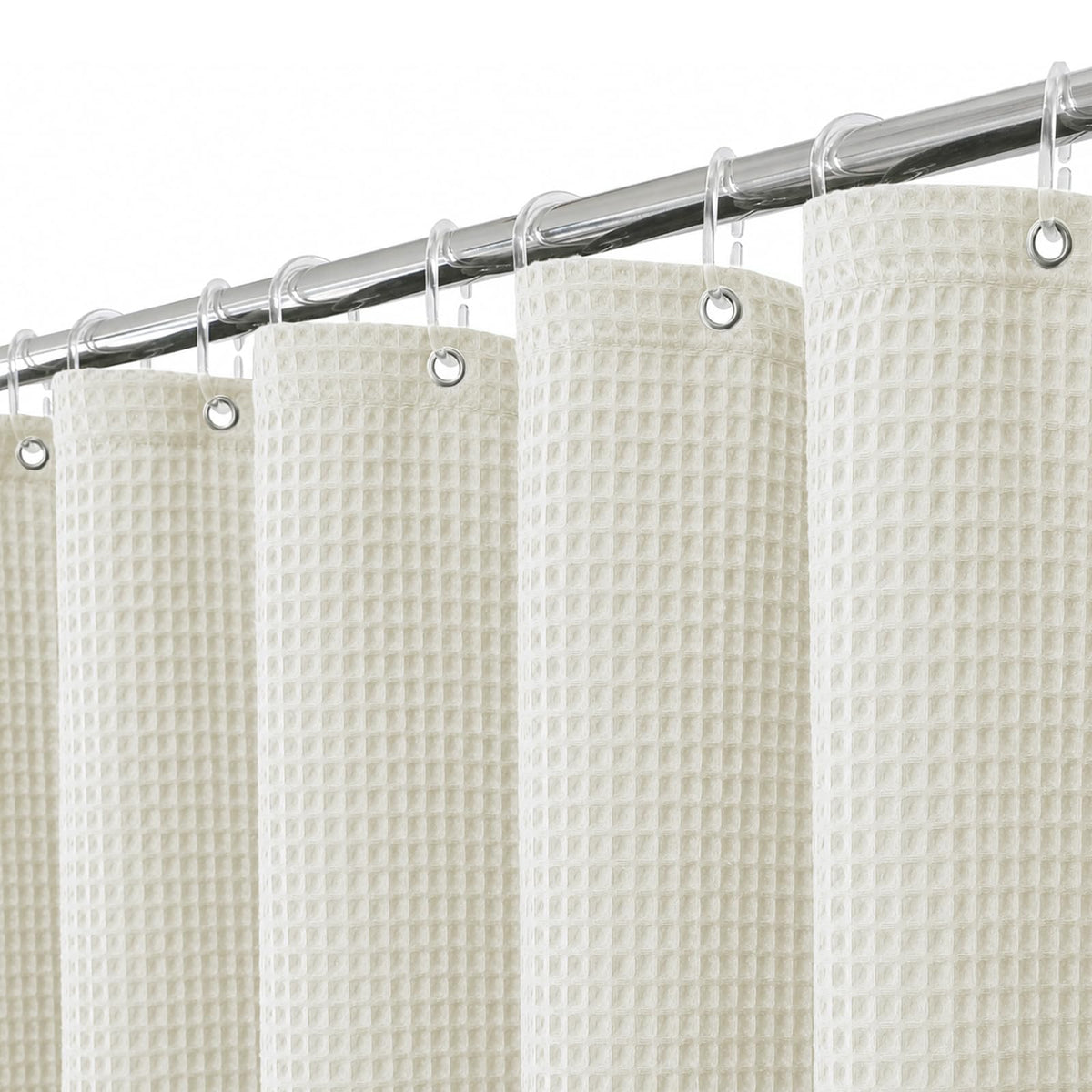 Colorful Star 256GSM Cotton Waffle Shower Curtain, Sage Green, 72 x 72