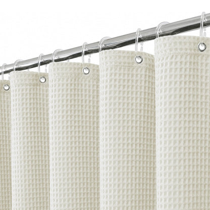 Colorful Star 256GSM Cotton Waffle Shower Curtain, Sage Green, 72 x 72