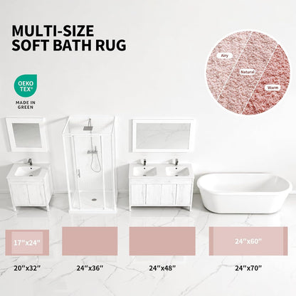 ILANGO Bathroom Rugs 24" × 17", Extra Soft Absorbent Microfiber Bath Rugs