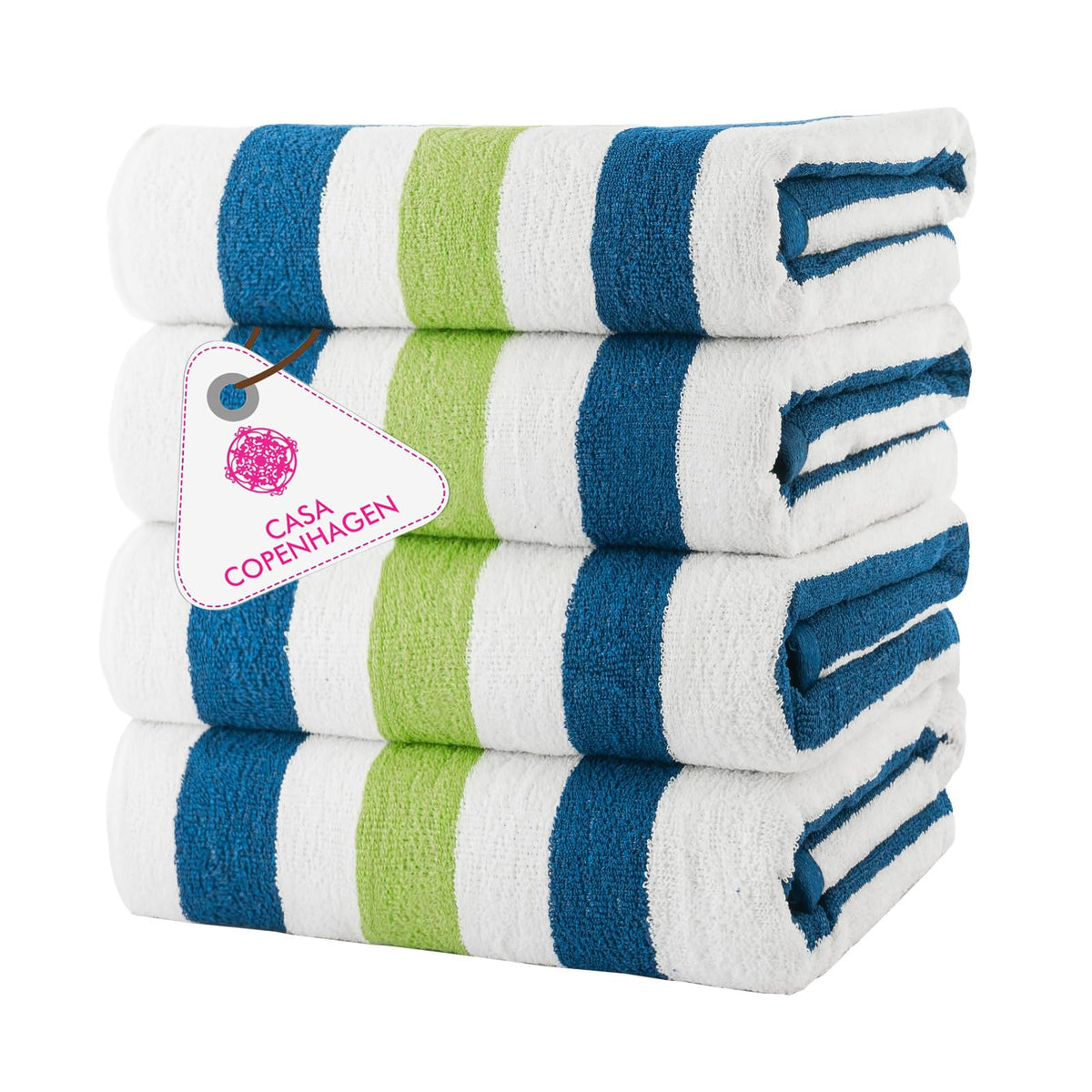CASA COPENHAGEN Solitaire 6 Pieces Towel Set- Midnight Black, 600 GSM 2 Bath Towel 2 Hand Towel 2 Washcloth, Designed in Denmark Made of Soft Egyptian Cotton for Bathroom, Kitchen & Shower