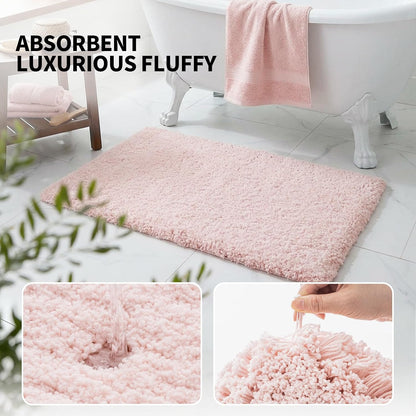 ILANGO Bathroom Rugs 24" × 17", Extra Soft Absorbent Microfiber Bath Rugs