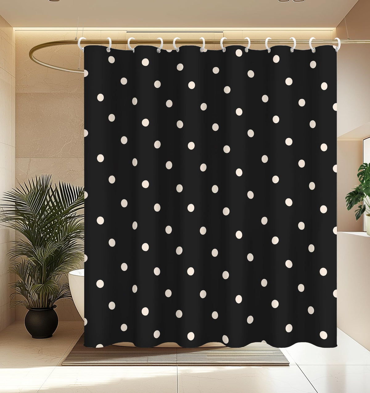 MAMUSE Shower Curtain for Bathroom - Cute Aesthetic Decorative Modern Girly Unique Girls Design Pretty Women Waterproof Fabric Cloth Cortinas de Baño Bathtub 72 x 72 Inch, Leopard Print