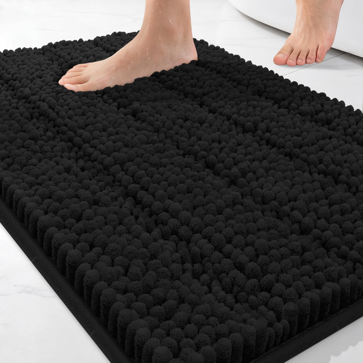Bcoimo Bath Rug Mat,48x24 High Absorbent Latte Long Bathroom Runner Rugs