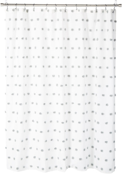 Madison Park Sophie Shower Curtain for Bathroom, 72 x 72, Black