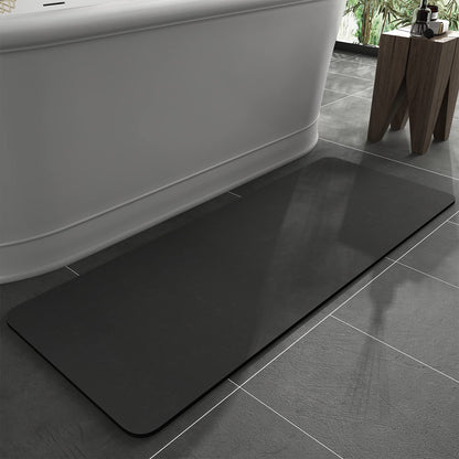 MontVoo -Bath Mat-Rubber Backing Non SlipThin Bathroom Rugs Fit Under Door- Quick Dry Absorbent Faux Suede Surface Grey Bathroom Floor Mats-Shower Rug for in Front of Bathtub Shower Gray 16x24