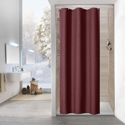 Sage Green Luxury Heavyweight Textured Fabric Shower Curtain Hotel,72x72