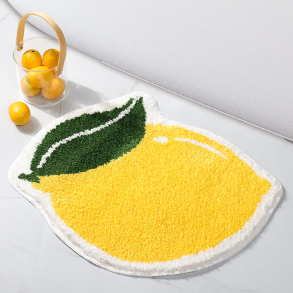 FROZZUR Bath Mat Papaya Non Slip Cute Fun for Bathroom Fruit Bath Mat Luxury Absorbent Shower Rug Washable