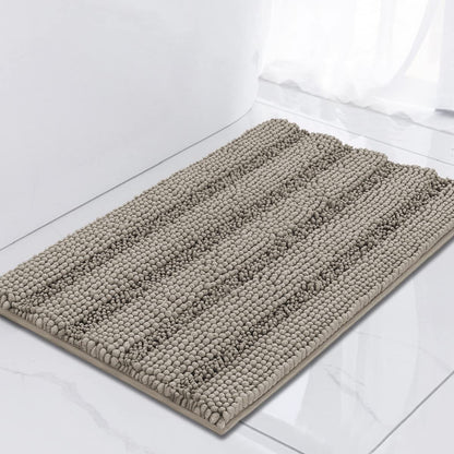 Turquoize Bathroom Runner Rug 17"x47", Soft Absorbent Chenille Bath Rug