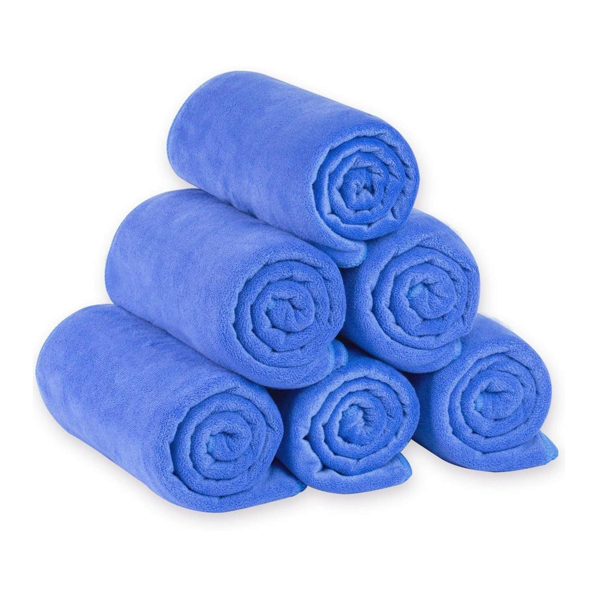 JML Microfiber Bath Towels, Bath Towel Set (6 Pack, 27" x 55") - Extra Absorbent and Fast Drying,Multipurpose Microfiber Towel for Bath, Beach, Pool, Sports, Yoga - Grey