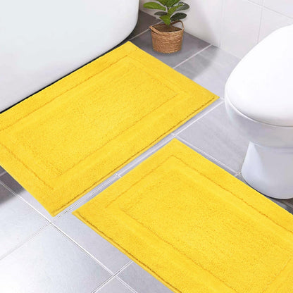 SHACOS Soft Microfiber Bathroom Rugs Set of 2 Pieces, White