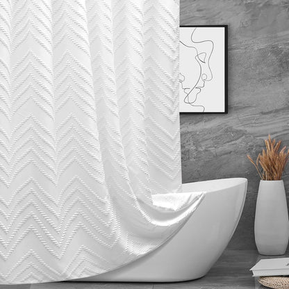 Grey Boho Fabric Shower Curtain 72 x 72 Inches