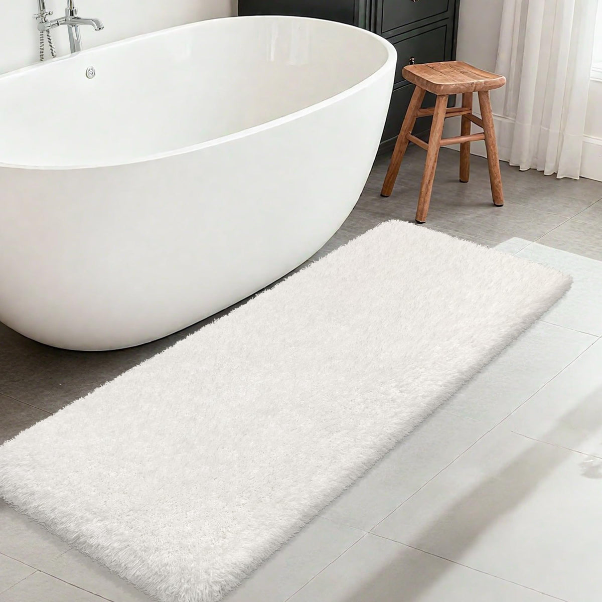 Pink Bathroom Rugs Non Slip 30"x20",Absorbent Bath Mat Quick Dry