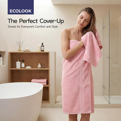 ecolook Ultra Soft 6-Piece Towel Set, 100% Cotton