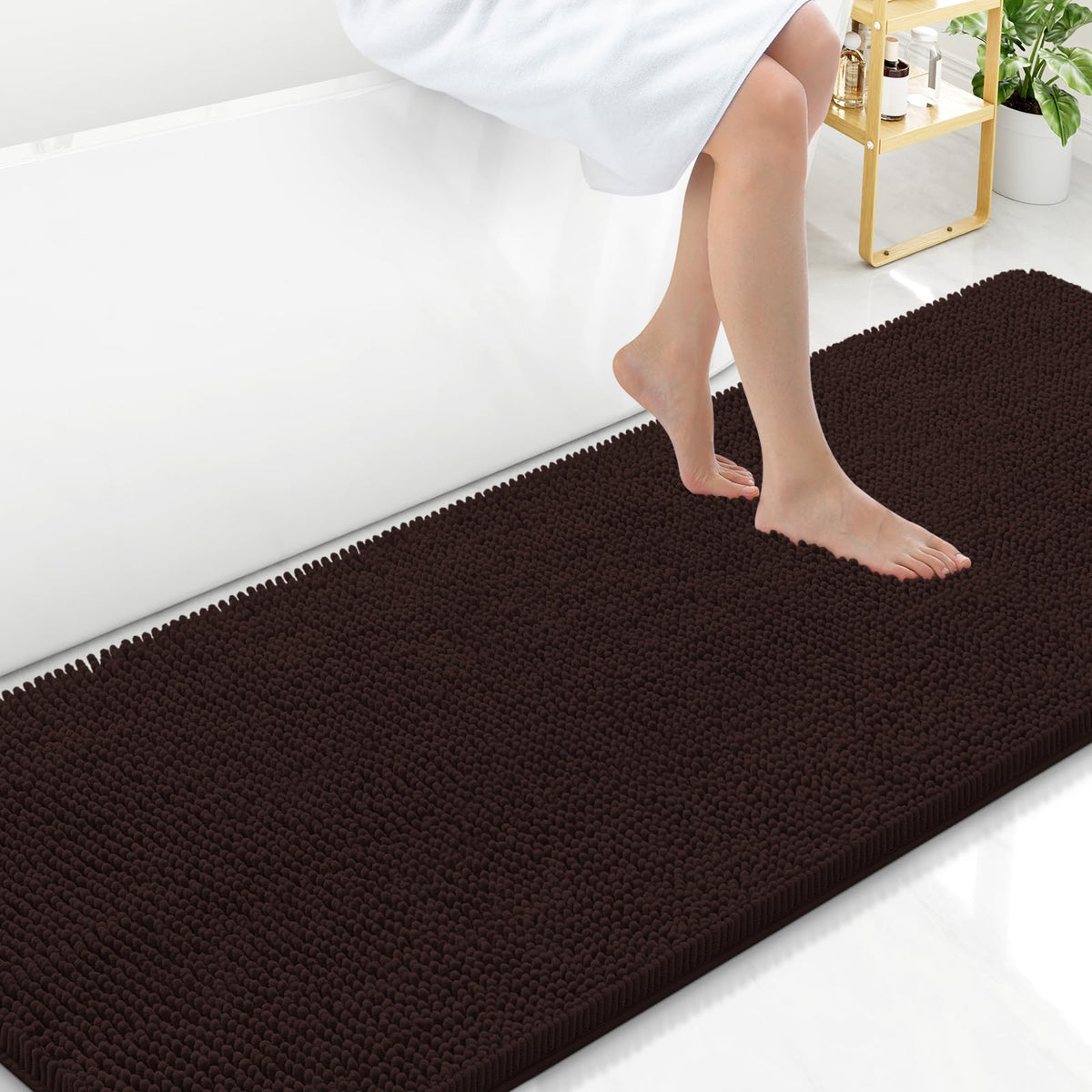 Arotive Bathroom Rugs 24x16, Soft Absorbent Shaggy Chenille Bath Rugs