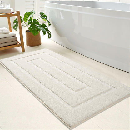 HOMORE Black Bathroom Rug 24x60 Inch Soft Absorbent Bathroom Runner Rug