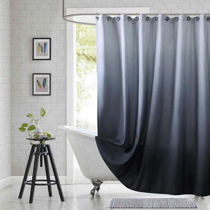 Fabric Shower Curtain, Blue Shower Curtain, Plolyester Ombre Shower Curtains for Bathroom, Modern Decorative Bathroom Curtains, 72" W x 72" H
