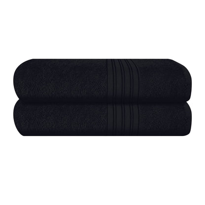 BOUTIQUO 6 Pack Cotton Towel Set, Contains 2 Bath Towels 28x55 inch, 2 Hand Towels 16x24 inch & 2 Wash Coths 12x12 inch, Ideal Everyday use, Ultra Soft Compact & Lightweight - Purple