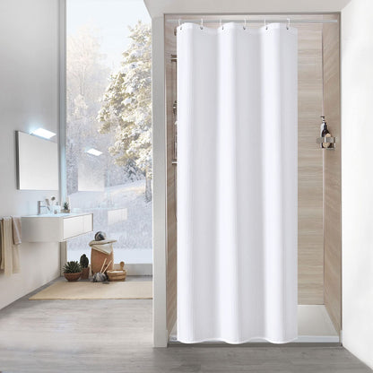Sage Green Luxury Heavyweight Textured Fabric Shower Curtain Hotel,72x72