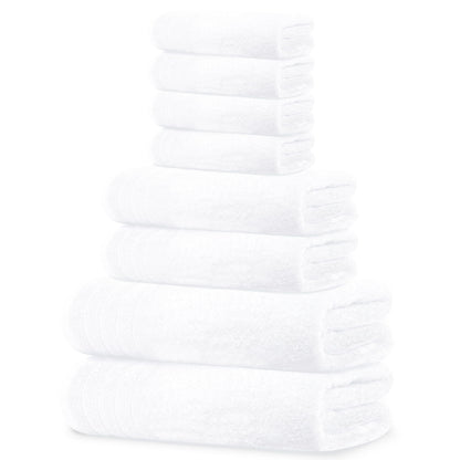 Tens Towels 8 Piece Towel Set, 2 XL Bath, 2 Hand, 4 Washcloth, Dark Grey