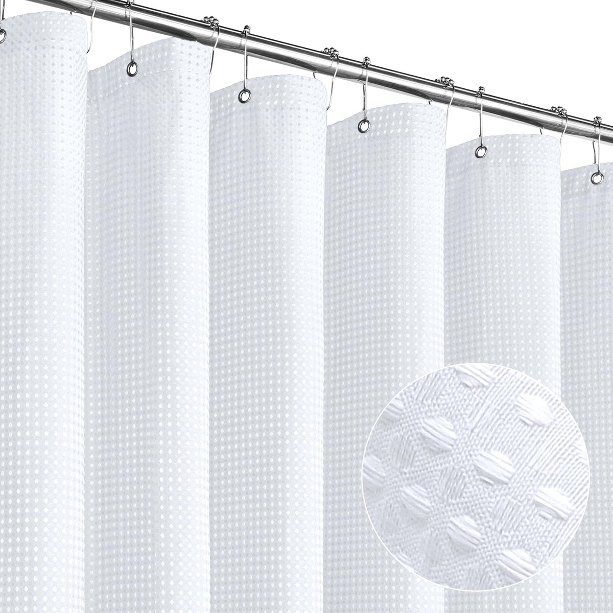 Sage Green Luxury Heavyweight Textured Fabric Shower Curtain Hotel,72x72