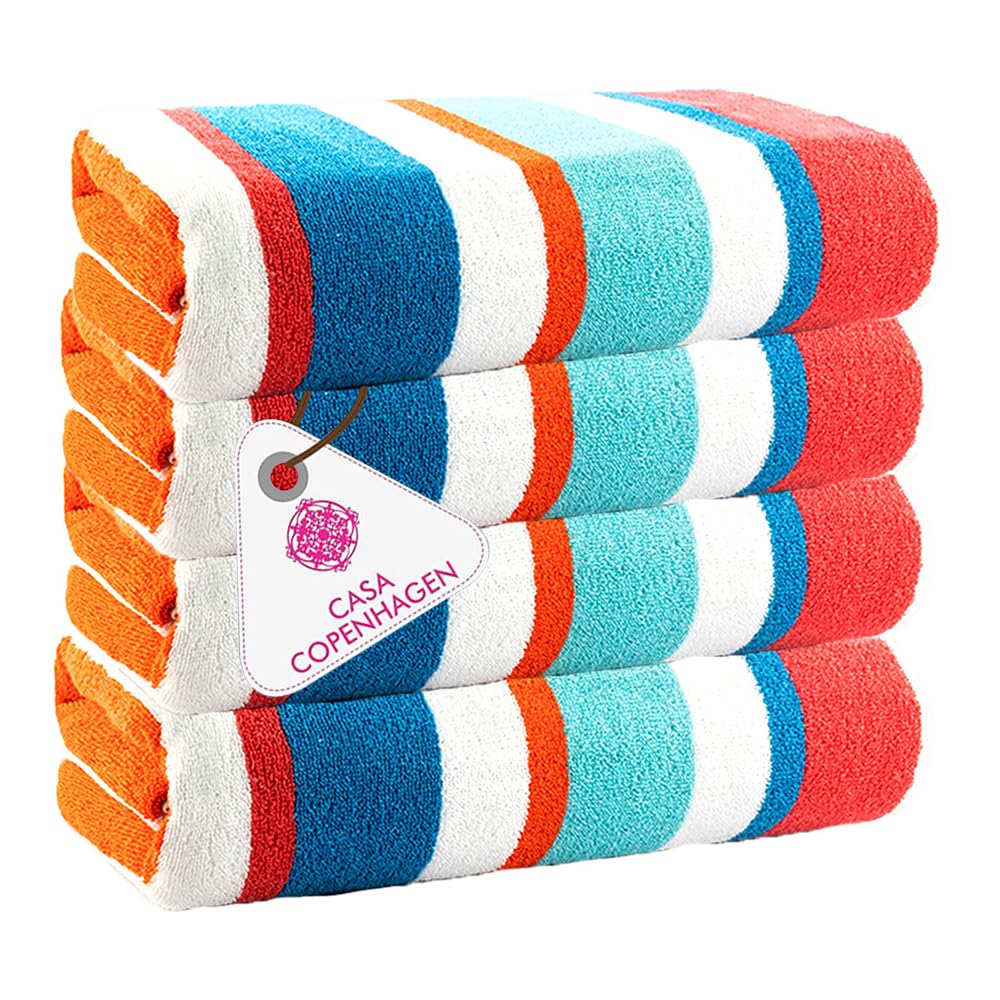 CASA COPENHAGEN Solitaire 6 Pieces Towel Set- Midnight Black, 600 GSM 2 Bath Towel 2 Hand Towel 2 Washcloth, Designed in Denmark Made of Soft Egyptian Cotton for Bathroom, Kitchen & Shower