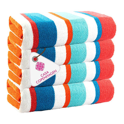 CASA COPENHAGEN Solitaire 6 Pieces Towel Set- Midnight Black, 600 GSM 2 Bath Towel 2 Hand Towel 2 Washcloth, Designed in Denmark Made of Soft Egyptian Cotton for Bathroom, Kitchen & Shower