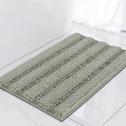 Turquoize Bathroom Runner Rug 17"x47", Soft Absorbent Chenille Bath Rug