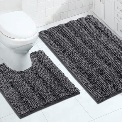 Turquoize Bathroom Runner Rug 17"x47", Soft Absorbent Chenille Bath Rug