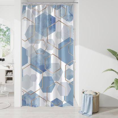 Litabel Sage Green Geometric Shower Curtain for Bathroom, 72x72