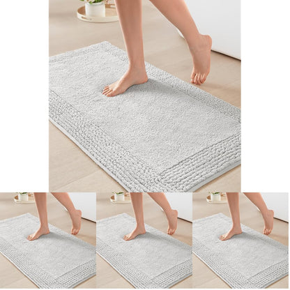 Madison Park Splendor Reversible 100% Cotton Bath Rug, 21 x 34, White