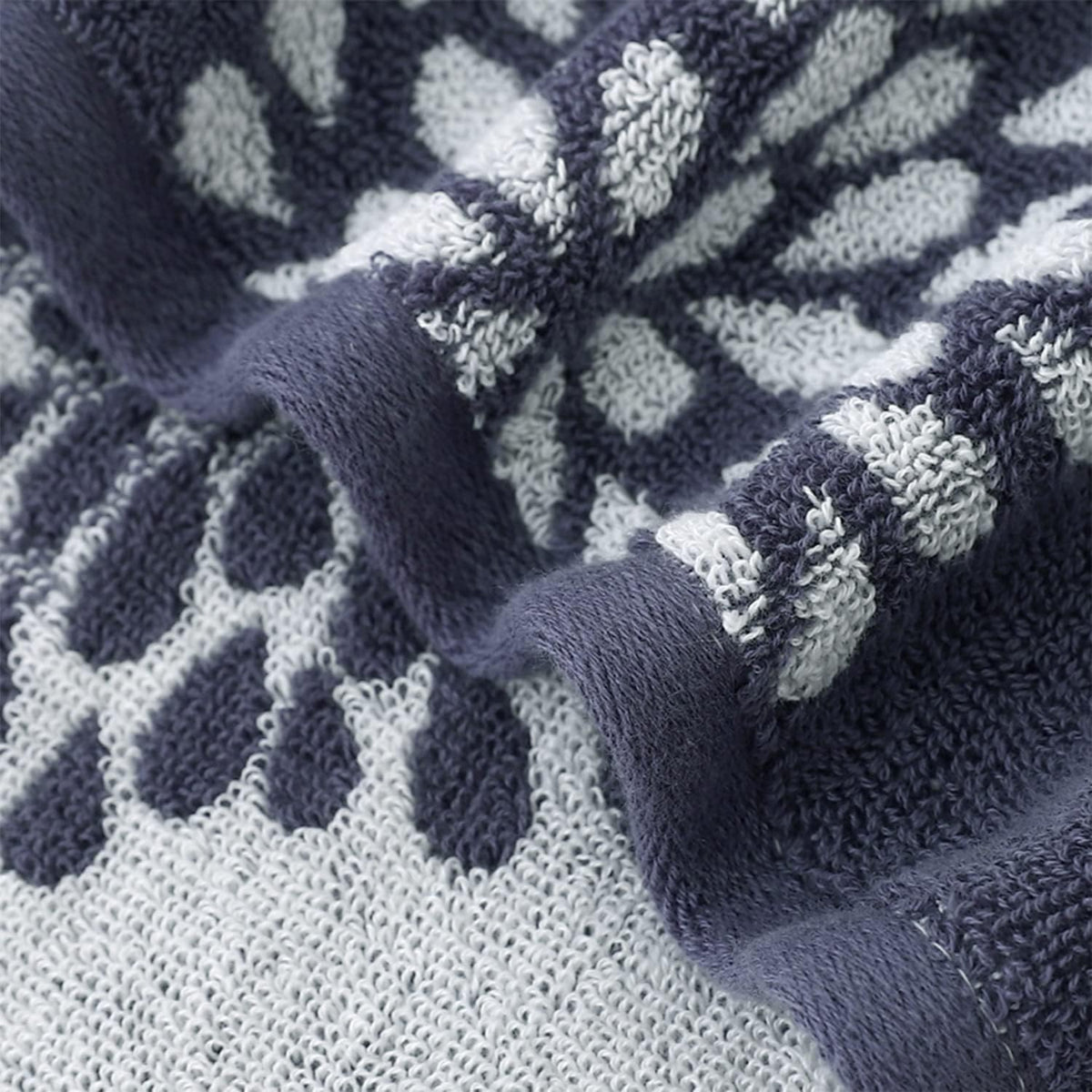 Pidada Hydrangea Floral Cotton Hand Towels Set of 4
