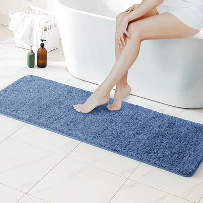 MIULEE Dark Purple Bathroom Rugs Soft Small Microfiber Bath Mat 16x24 Inch