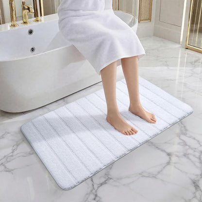 AROGAN Luxury Long Bathroom Runner Rugs 24x60 Inch Bath Rug Non Slip, Black