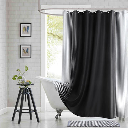 Fabric Shower Curtain, Blue Shower Curtain, Plolyester Ombre Shower Curtains for Bathroom, Modern Decorative Bathroom Curtains, 72" W x 72" H