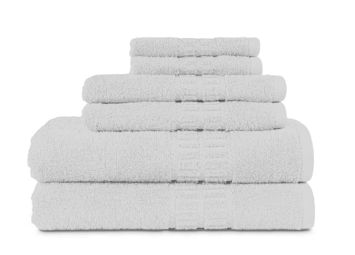 MyPillow MyTowels 6 Piece Towel Set - 100% Cotton Soft Absorbent Towels for Bathroom, 2 Bath Towels, 2 Hand Towels, 2 Washcloths [MyTowels 6-Piece Set, Khaki]